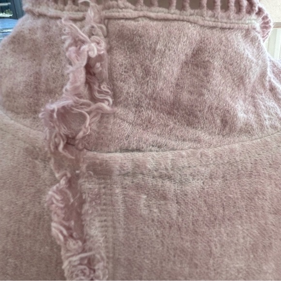 Angela Mara Pale Pink Rag Style Distressed Open Cardigan Size Medium - Picture 7 of 15